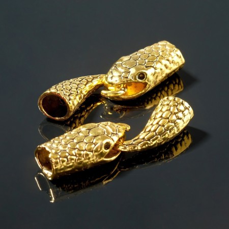 Conductor "Snake" (internal 6.5mm), color black gold (set 2 pcs)