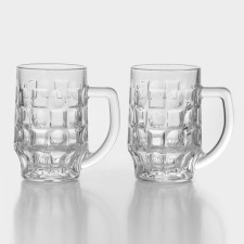 A set of glass mugs for beer PUB, 500 ml, 2 pcs