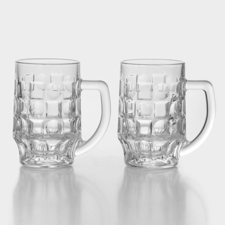 A set of glass mugs for beer PUB, 500 ml, 2 pcs