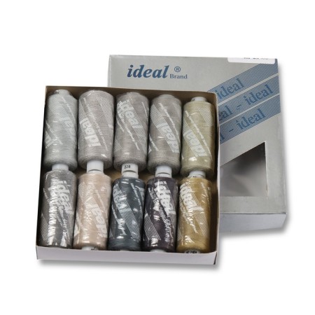A set of household threads IDEAL 40/2, length 366 m, assorted color (gray shades), 10 pcs to the unit-1