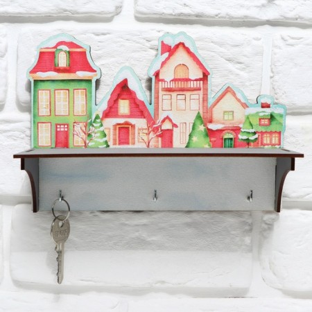 Key of plywood "Funned houses"-2