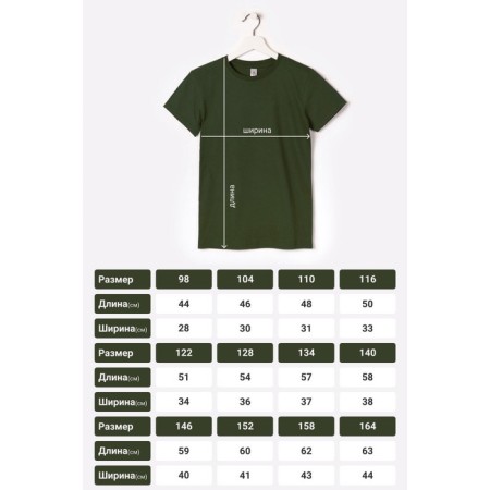 T -shirt for a boy, height 104 cm, khaki color-3