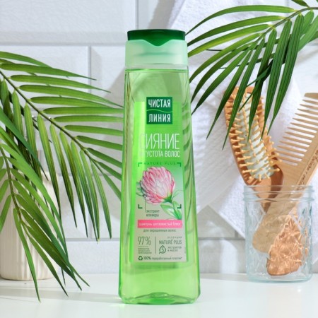 Hair shampoo clean line "Silky shine", 400 ml-3