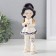 Souvenir Ceramics "Baby in a hat - fortune -telling on the chamomile" Cobalt 7.5x7.5x20 cm