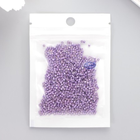 Glass beads 11/0 "cylinder. Lilac gloss" 10 g-2