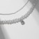 The chocker-colester multi-layer "bead" pearl, white color in silver