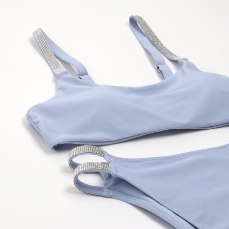 Separate Minaku swimsuit with rhinestones color Blue, size 48-6