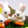 Easter decor "Bunnies on the grass" 24 × 19 × 11 cm