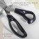 Scissors "Wave", 9 ", 23 cm, step - 18 mm, black color