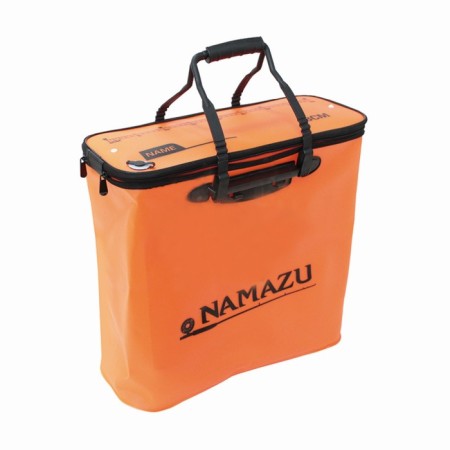 Bag-kan namazu is folding, size 48x20x45. PVC material, orange color