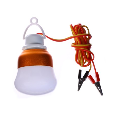 Camping lamp, 10 W, SMD 2835, cable L-1.5 m, with a clamp from 12 V, 8 x 6 cm