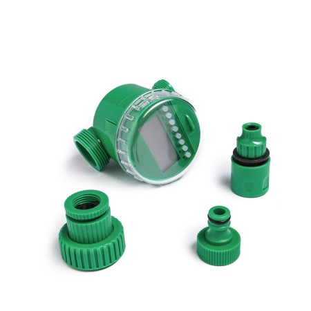 Watering timer, electronic, with a set of connectors, plastic, Greengo-3