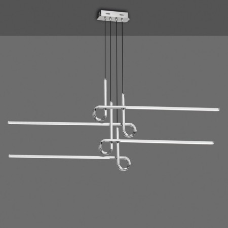 Suspended chandelier Mantra Cinto, Led, 3360lm, 3000k, 1155x85x630 mm, chromium color-1