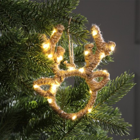 LED figure "Deer" 14x11x1 cm, 20 LED, AG13X3 batteries (included), glow warm white