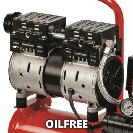 Compressor Einhell TE-AC 6 Silent, 550 W, 8 bar, 6 l, smile, noise level 57 dB-1