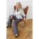 Female trousers, size 46, gray color
