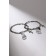 Bracelets "Demetrons" sign Peace and crosses, color silver, 17 size