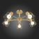Ceiling EVOLUCE lamp. Sle110402-05. Stelitto. 5x40 watts, E27, 68x68x35 cm, golden color, light wood