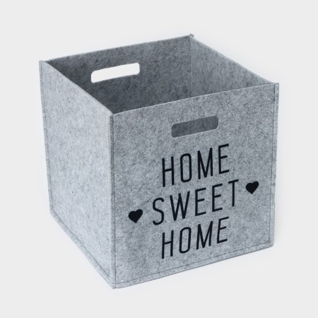 Sweet Home storage basket 30 × 30 × 30 cm, color gray color-1