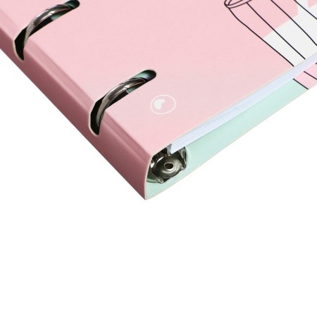 Notebook on rings, 80 sheets in the Enjoy ME line, cardboard cover, matte lamination Soft Touch, foil embossing, shift block 70 g/m2-2