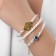 Bracelet-co-wrapping “Talisman protection” crown, blue-white color with black gold, l = 16 cm