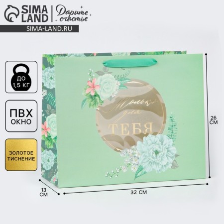 Gift package laminated with a plastic window, packaging, “you”, 32.5 x 26.5 x 13.5 cm