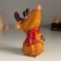 Souvenir Ceramics "Singing Losenok in a red scarf" 8.5x9.5x14.5 cm