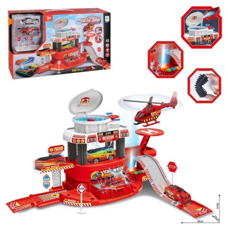 Parking "Fire Station", with a car wash, light and sound, the machine changes color from water