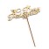 Topper wooden "Happy Birthday" Golden Datim beautifully 14.3x6.4 cm
