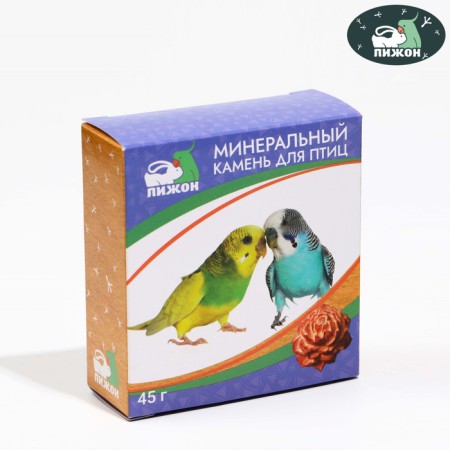 Mineral stone "Pigger" for birds, peony, 45 g
