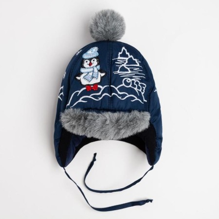 Pengui hat for a boy, blue color, size 44-1