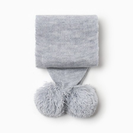 Children's scarf, gray color, size 110x14 cm-2