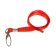 Badge tape width-9 mm, length-80 cm with a wide metal carbine, red
