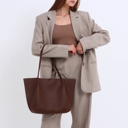 Bag Women's Shoper on Magnet, Dark Brown-10