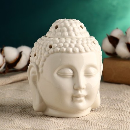Aroma lamp - a stand for incense "Buddha" 12x10cm, white