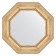 Mirror in a baguette frame, aged silver with an ornament of 120 mm, 73x73 cm