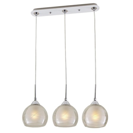 Suite lamp, 3x75W E27, white, chrome 53x24.5x17 cm