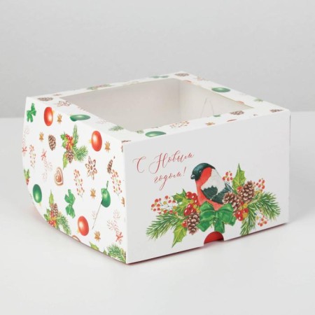 Capcake box "Happy New Year!" 16 x 16 x 10cm, New Year-1