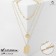 Piece "chain" razor with a disk, color gold, 60 cm