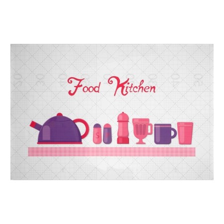 Tile tile "Food in the kitchen" 60x90 cm
