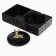 Ash "marble", 22.3 x 12.4 x 10.5 cm, ceramics, with a lid, black