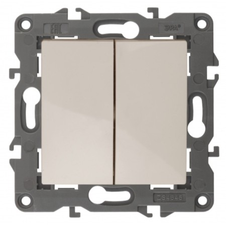 Double switch, 10AX 250V, IP20, era Elegance, ivory