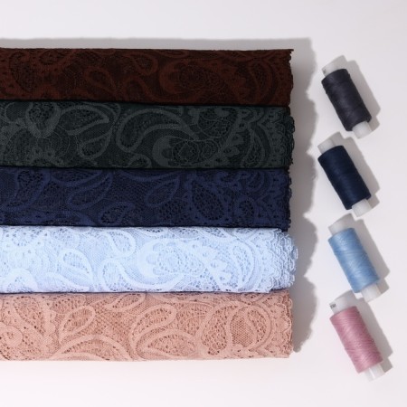 Lace elastic fabric, 225 mm × 2.7 ± 0.5 m, graphite color-3