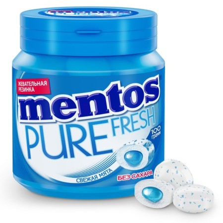 Mentos chewing gum with a liquid center, with a taste of fresh mint, 100 g