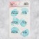 Stickers for gifts and flowers "Handmade in Blue", 9 x 16 cm