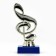 The Cup "Violin key", award figure, plastic stand is blue, 14.5 x 6.5 x 6 cm.