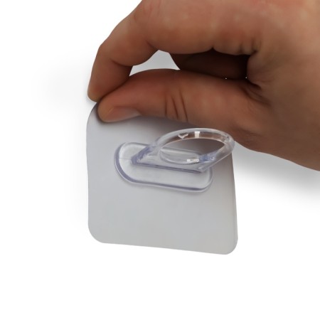 Holder with an adhesive surface of the tundra, d = 25 mm, 68x68 mm, transparent-32