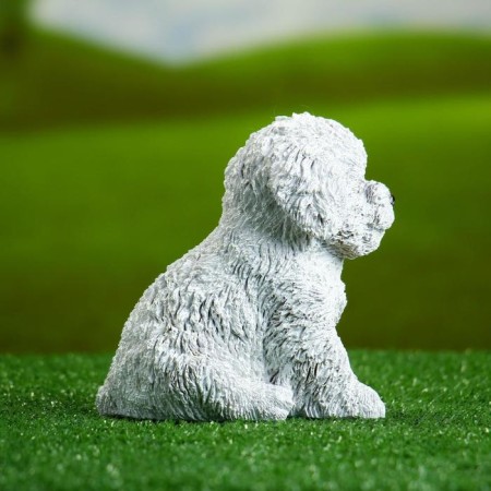 Garden figure "Puppy of the Westhelend Terrier" 14x11cm-1