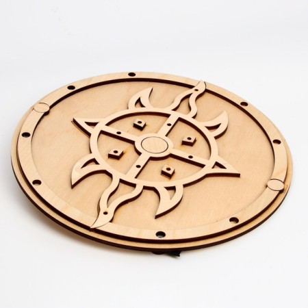 Wooden weapon "Shield" 25 × 25 × 3.2 cm-1