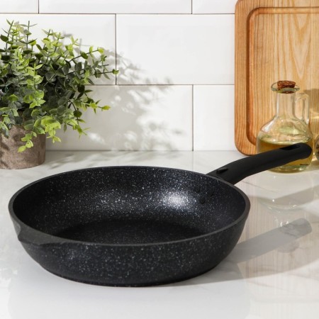 Pan, d = 26 cm, removable handle, anti -stick coating, dark marble color-10